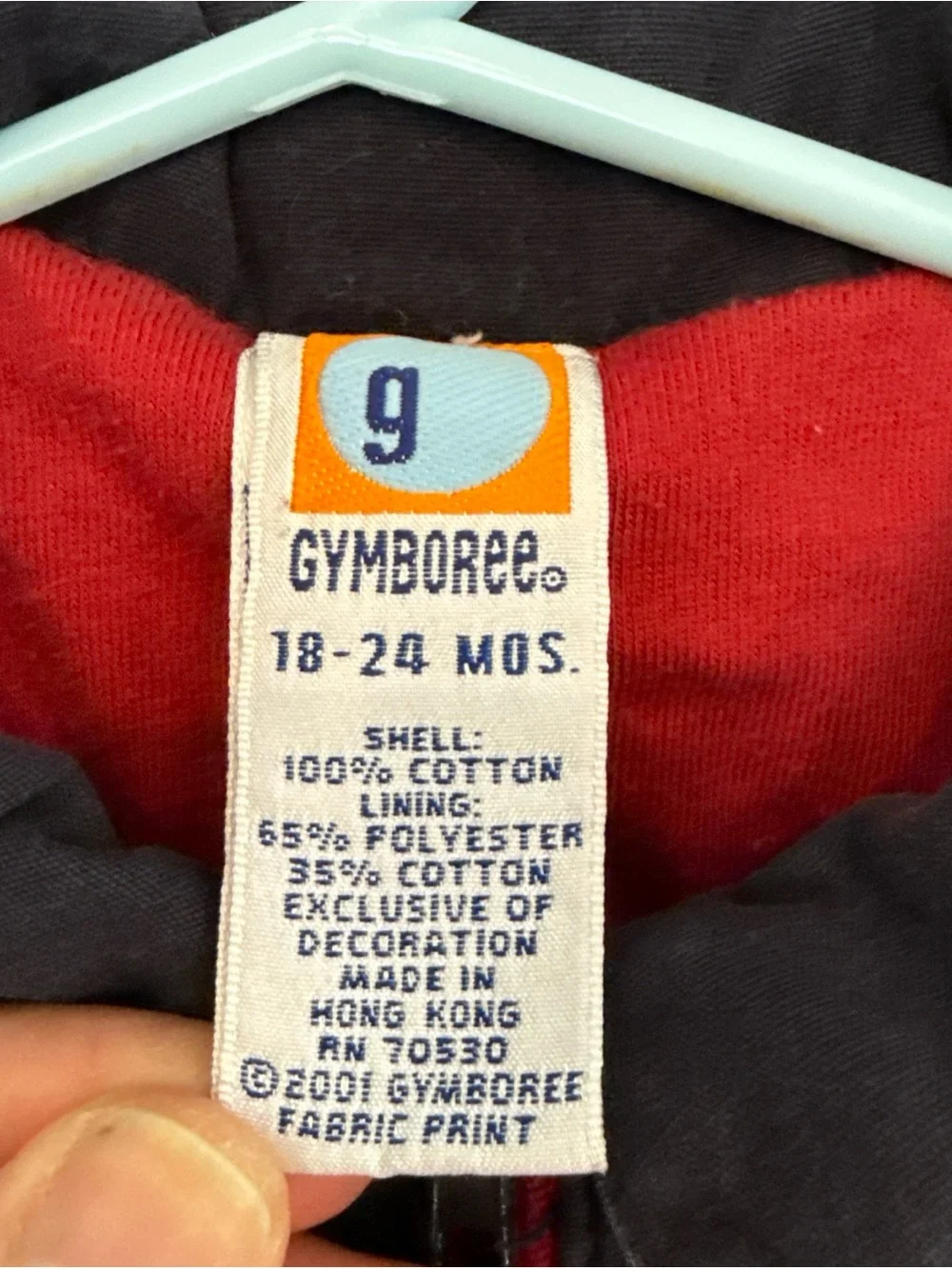 Vintage Gymboree Baby Coverall Flight Suit Romper size 18-24 months Navy Red